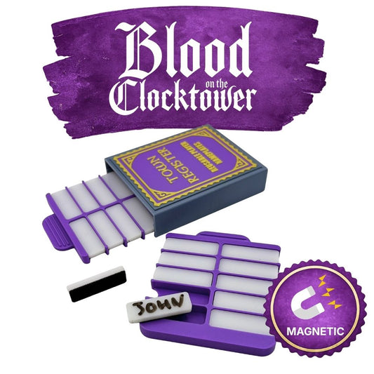 Blood on the Clocktower: Town Register Reusable Player Nameplates Upgrades & 3D Printed Accessories | DeluxyGames