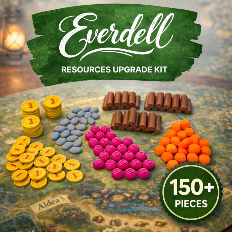 Everdell Resource Tokens & Gold Point Coins Upgrades & 3D Printed Accessories | DeluxyGames