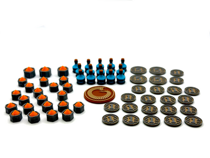 Dune Imperium + Uprising: 90 tokens para recursos, agentes, espías y gusanos de arena