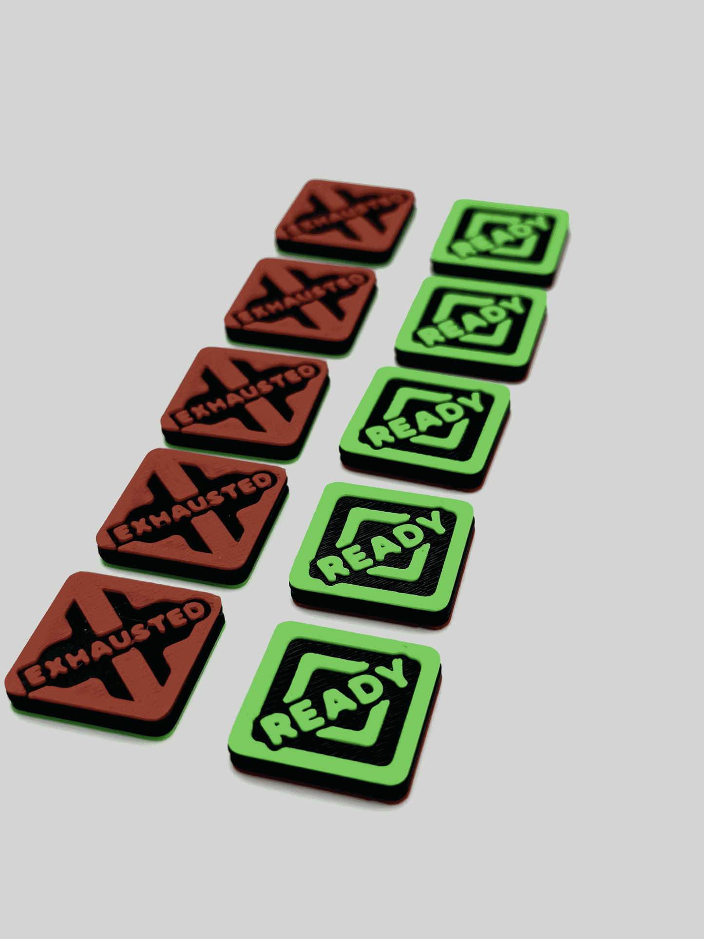 Marvel Champions LCG – Fichas de Preparado/Agotado (Conjunto de 10)