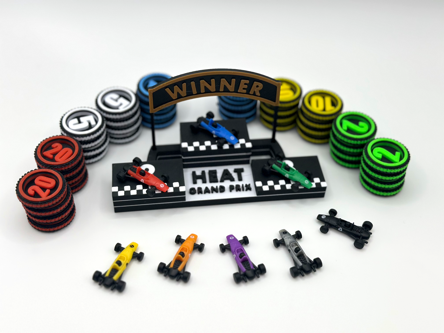 Heat: Pedal to the metal - Podio de Campeonato y Set de Monedas Fichas Puntos