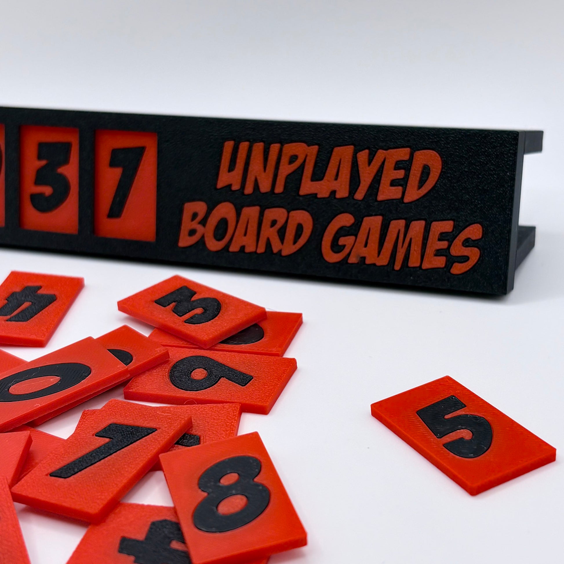 Board Game Unplayed Counter for IKEA BILLY & KALLAX Shelves Upgrades & 3D Printed Accessories | DeluxyGames