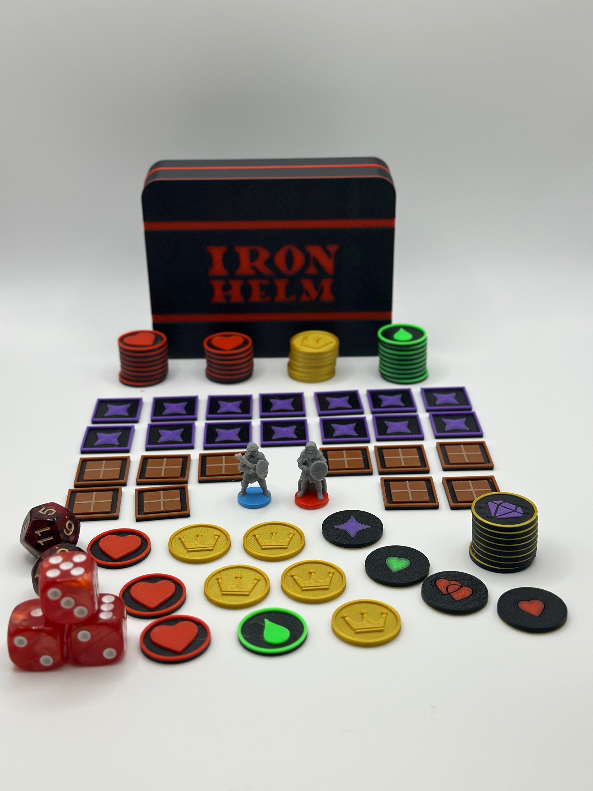 Iron Helm – Deluxe Token Set with Magnetic Organizer Box Upgrades & 3D Printed Accessories | DeluxyGames