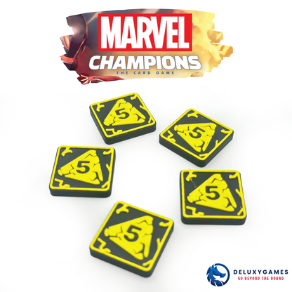 Marvel Champions: 2 tableros + 85 Tokens IMANTADOS de estado, daño, amenaza, aceleración y genéricos