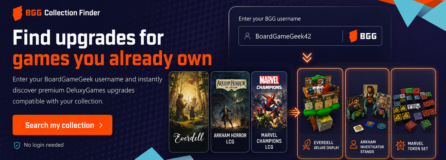 Find upgrades for games you already own with your BoardGameGeek collection