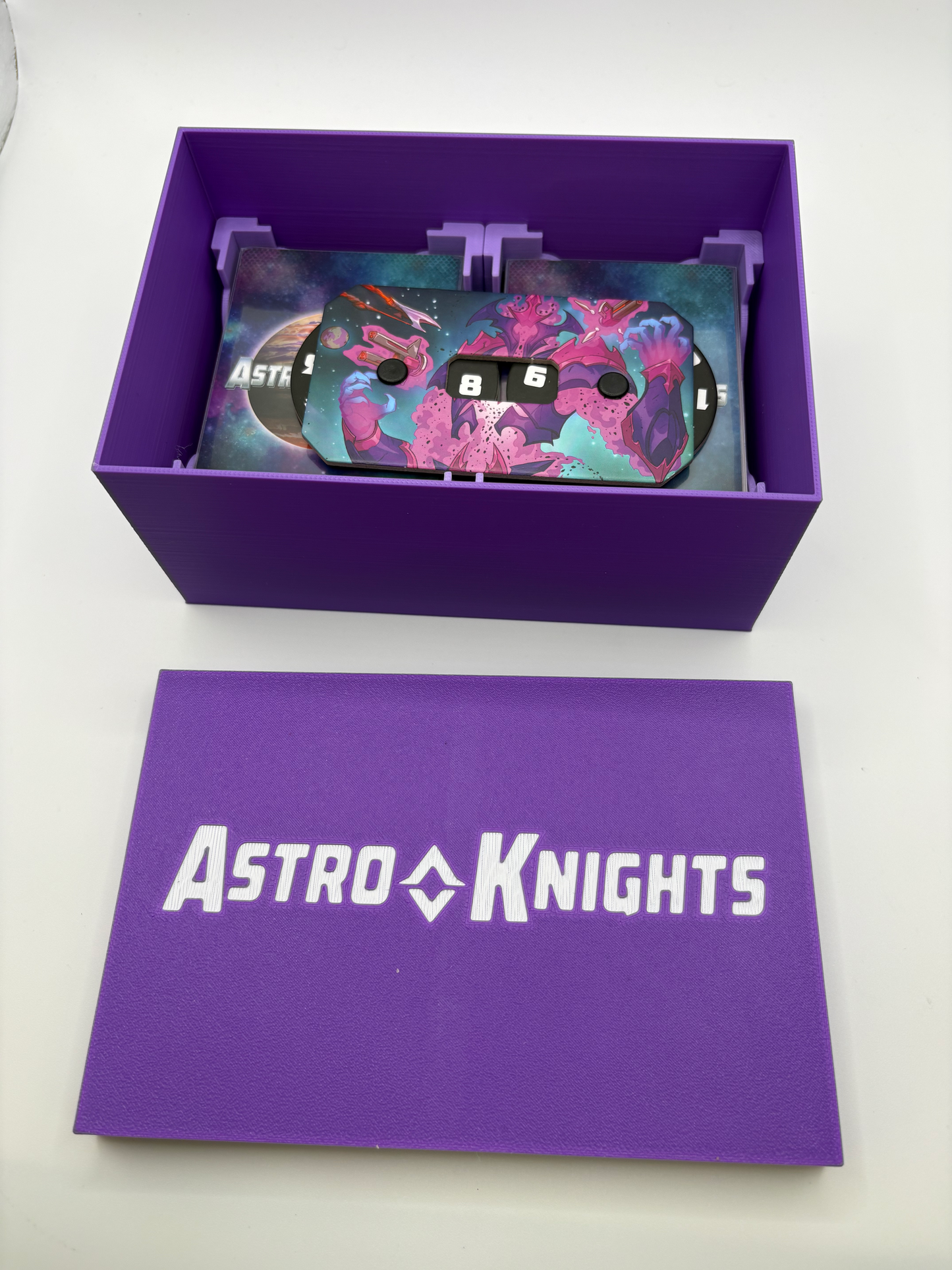 Astro Knights Deluxe Upgrade Set – Health Tokens, Boss & Homeworld Dials, Modular Market Holders, Storage Box Insert