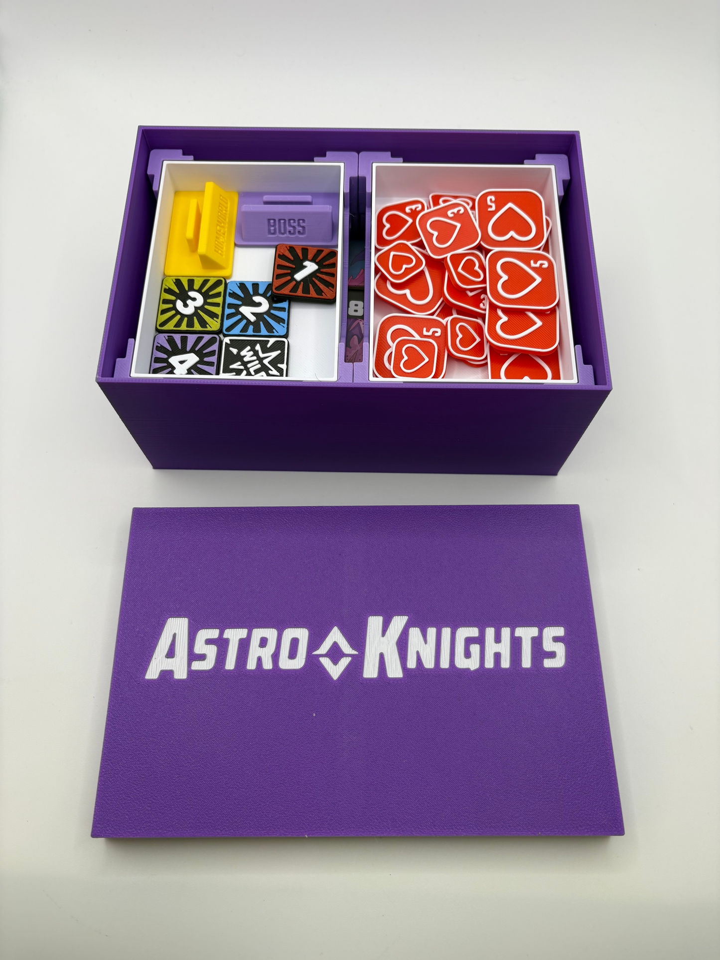 Astro Knights Deluxe Upgrade Set – Health Tokens, Boss & Homeworld Dials, Modular Market Holders, Storage Box Insert