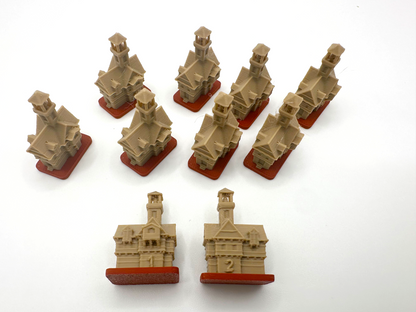Spirit Island: Deluxe Upgrade Set Presence Tokens, Dahan Huts, Fear Markers, Invaders & Element Icons