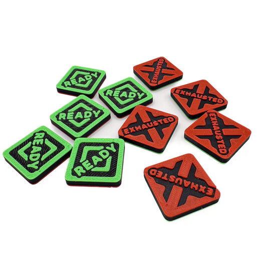 Marvel Champions LCG – Ready / Exhausted Tokens (Set of 10)