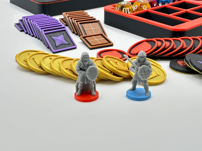 Iron Helm – Deluxe Token Set with Magnetic Organizer Box Upgrades & 3D Printed Accessories | DeluxyGames